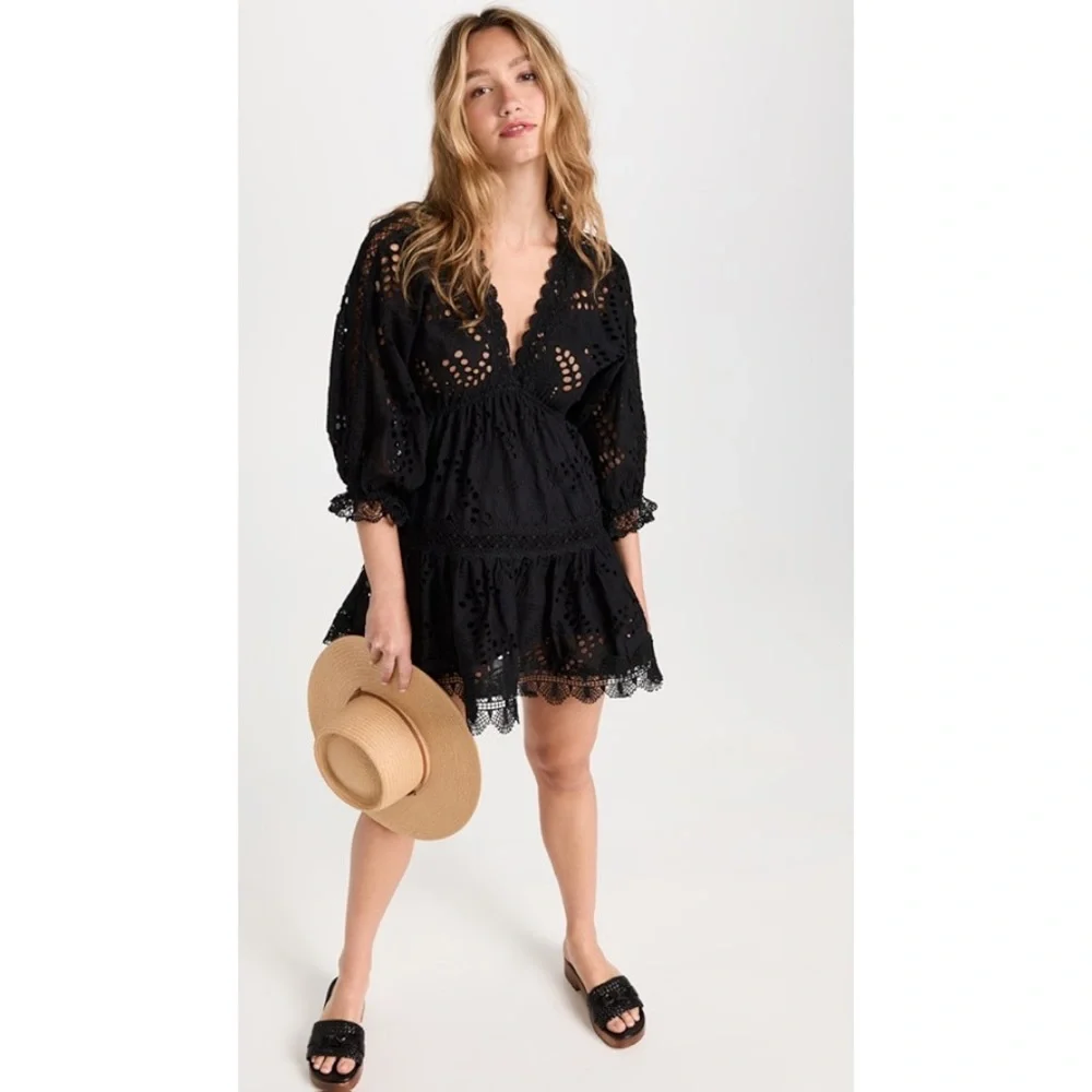 Waimari Amante Black Eyelet Mini Dress - Picture 13 of 13